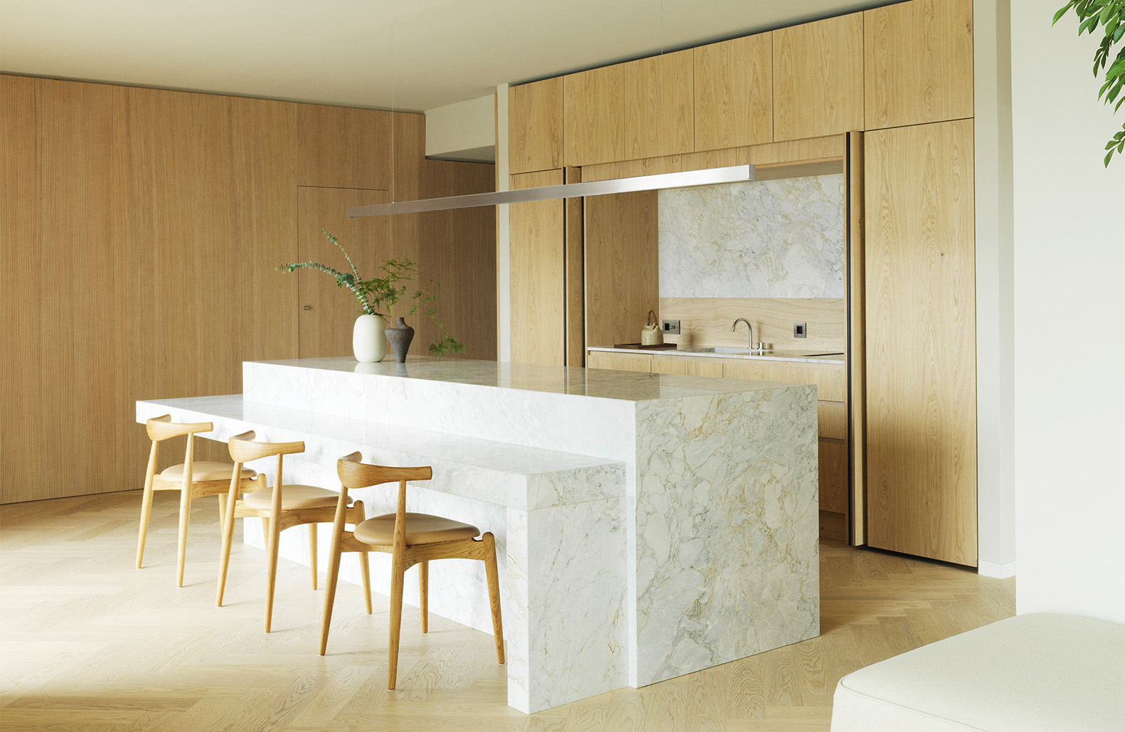 Sustainable Elegance:  I-MODEL Aura in a Japandi Kitchen Masterpiece